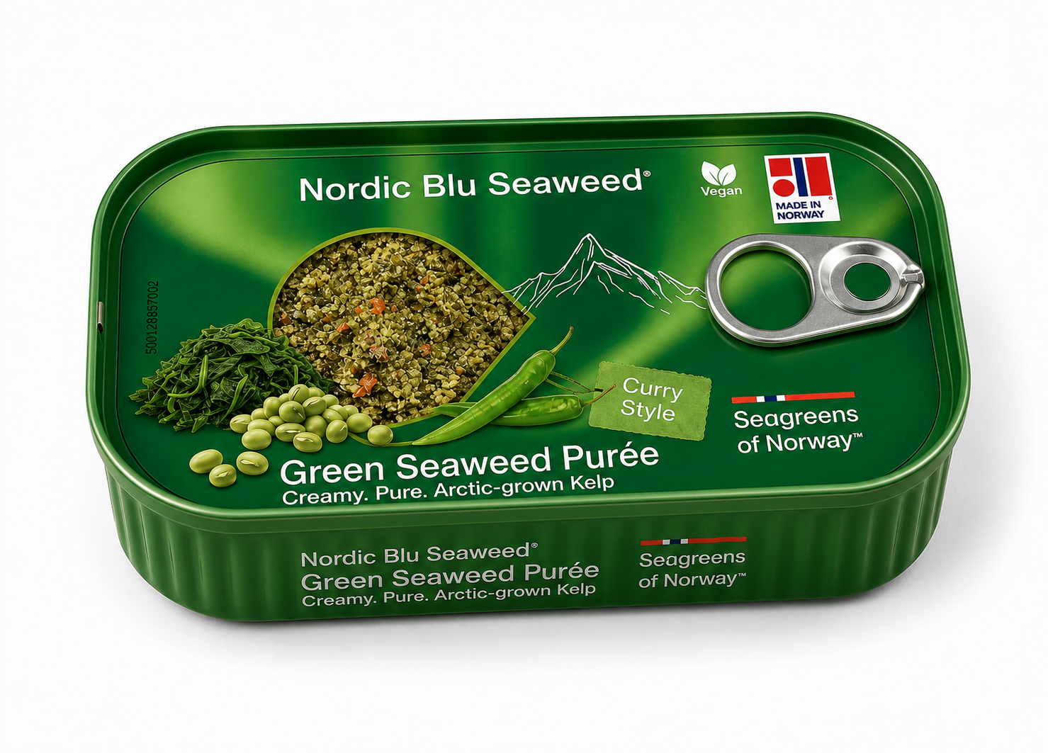 Green Seaweed Purée can, 120 g — Norwegian Seaweed Co.