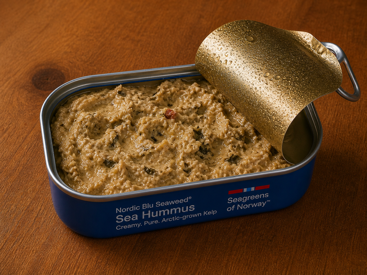 Sea Hummus — opened can, Norwegian Seaweed Co.